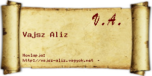 Vajsz Aliz névjegykártya